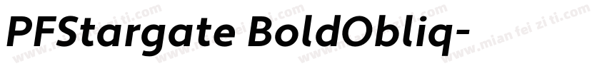 PFStargate BoldObliq字体转换